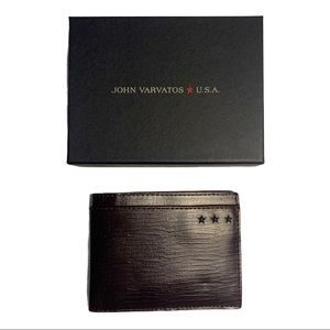 John Varvatos Leather Bi-Fold Wallet - NWT